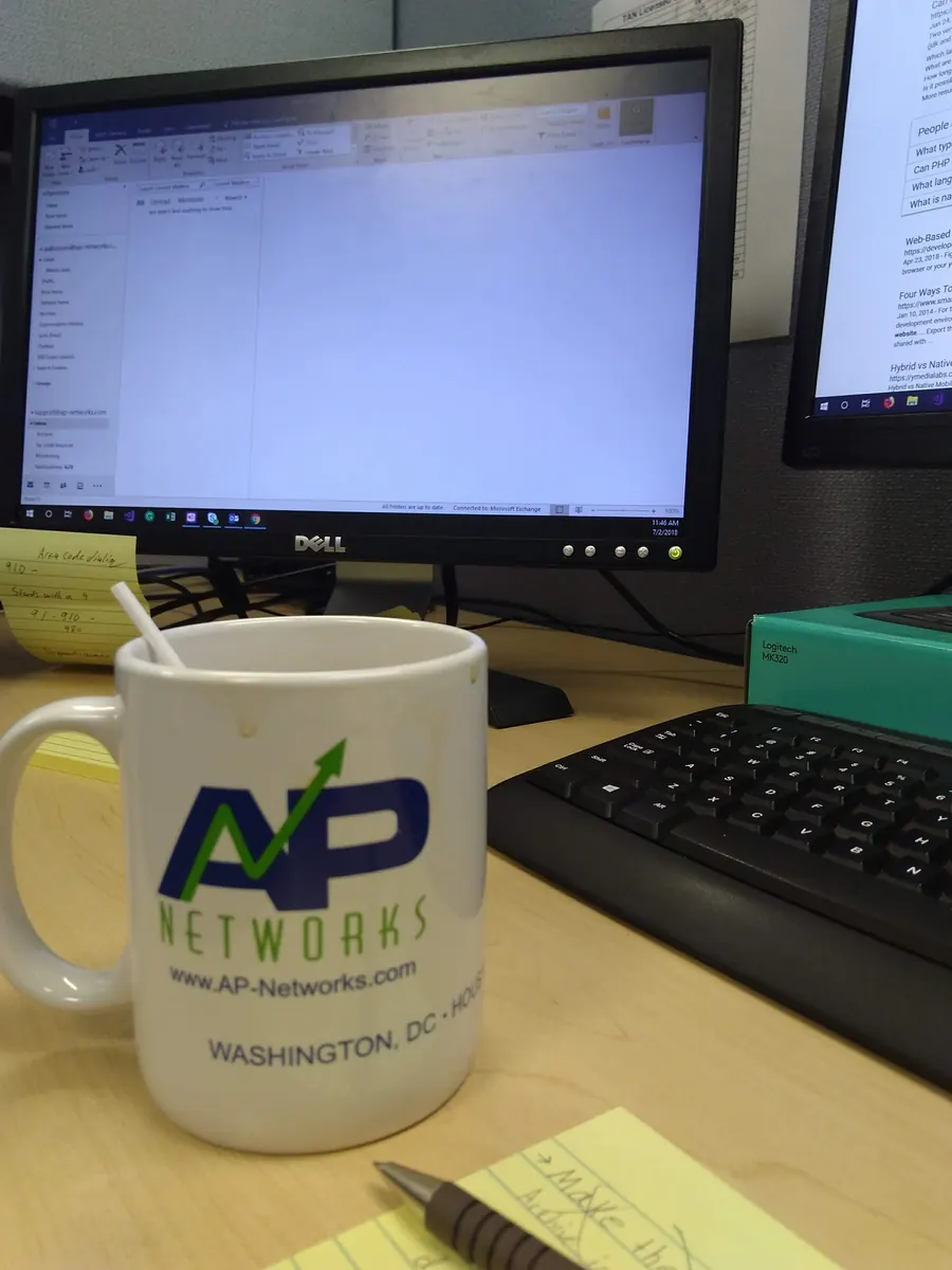 AP Networks desk setup