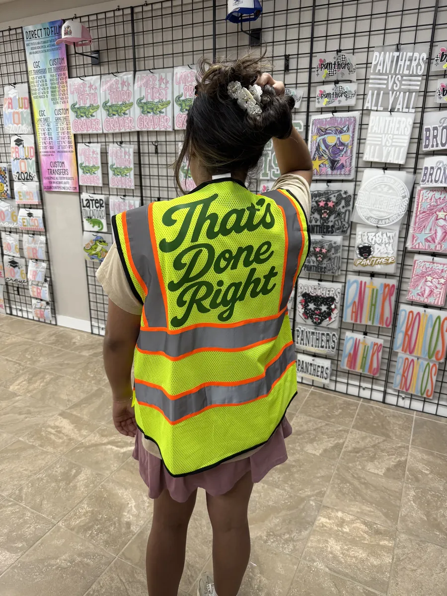 That's Done Right branded crew jacket
